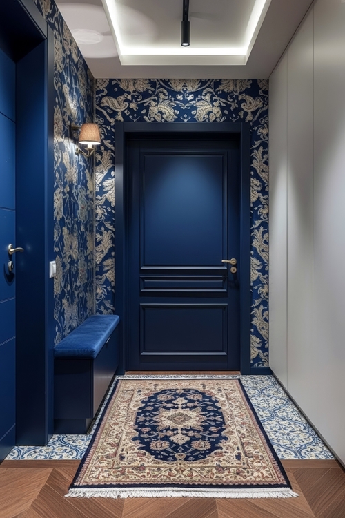 Синяя входная дверь Синяя входная дверь