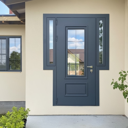 Дверь с боковыми расширениями